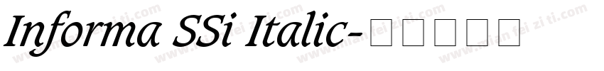 Informa SSi Italic字体转换